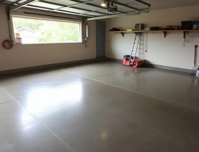 Smooth concrete garage floor in Portland OR – Glorious Stone Construction