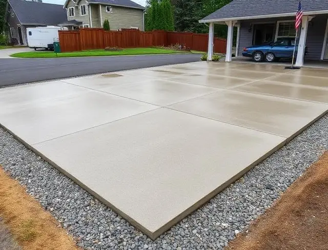 Concrete parking pad for RV in Gresham OR – Glorious Stone Construction