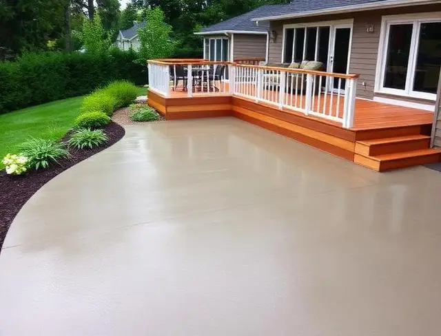 Concrete patio extension with smooth finish in Portland OR – Glorious Stone Construction