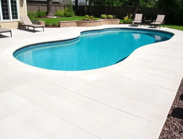 Concrete pool deck installation in Portland OR – Glorious Stone Construction