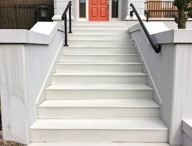 Concrete staircase with cheek walls in Gresham OR – Glorious Stone Construction