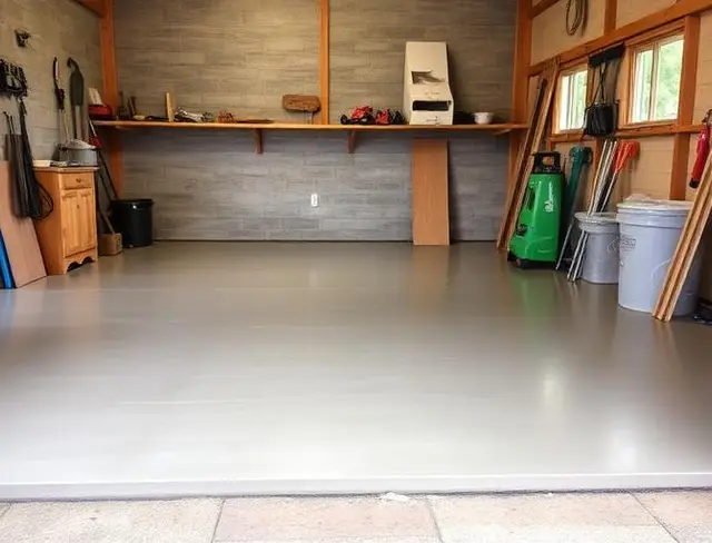 Concrete workshop floor with smooth finish in Gresham OR – Glorious Stone Construction